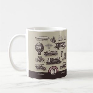 Caneca De Café Legal Transporte Europeu e Americano Vintage