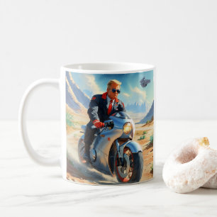 Caneca De Café legal Trump Motorcycle Alienígena Planet Spaceship