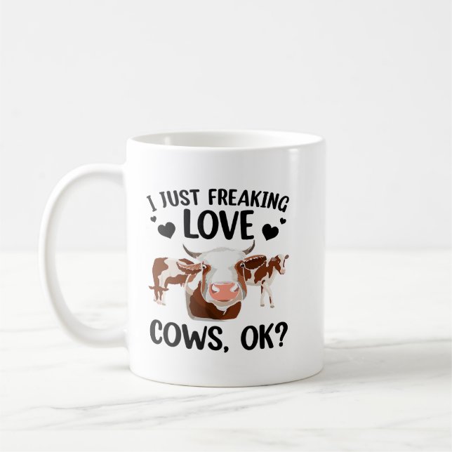 Caneca De Café Legal Vacas Para Homens Vaca Fome Farmante (Esquerda)