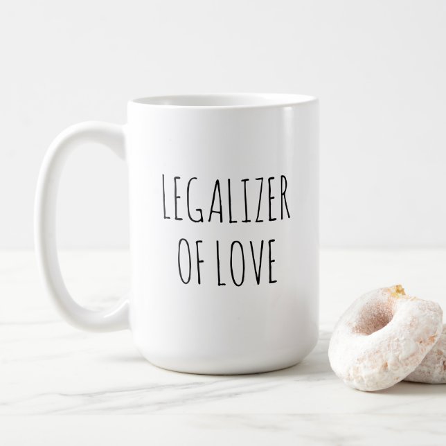 Caneca De Café Legalizer Of Love Wedding Officiant Justice Peace  (Com Donut)