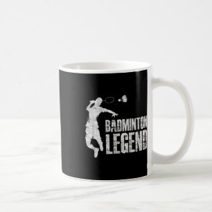 Caneca De Café Legenda de Badminton _ Shuttle Racket _ Toque de B