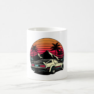 Caneca De Café Legenda de derivação da corrida de carros retrorre