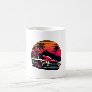 Caneca De Café Legenda de derivação da corrida de carros retrorre