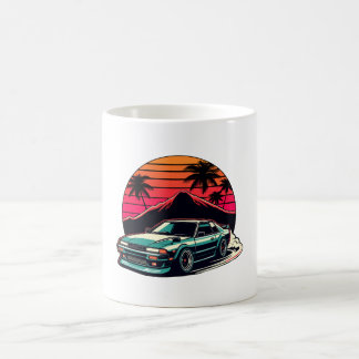 Caneca De Café Legenda de derivação da corrida de carros retrorre
