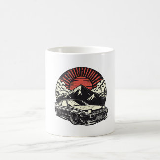 Caneca De Café Legenda de derivação da corrida de carros retrorre