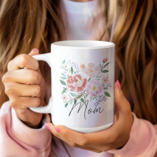 Caneca De Café Legenda de Testemunha de Dia de as mães Floral Ros