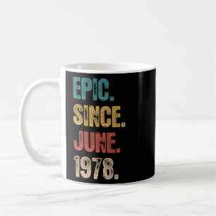 Caneca De Café Legenda desde junho de 1978, Aniversário de 44 de
