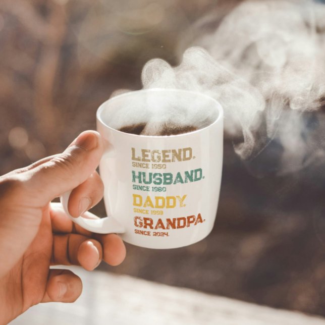 Caneca De Café Legenda Engraçada Pai Marido Avô Presente Personal (Legend Husband Daddy Grandpa for him love family grandfather funny fathers day holiday christmas )