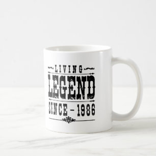 Caneca De Café Legenda viva desde 1986