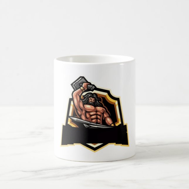 Caneca De Café Legendário Blacksmith Warrior Emblem (Centro)