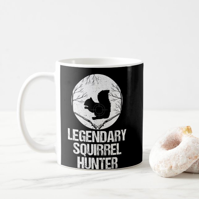 Caneca De Café Legendário Caçador de Esquilo (Com Donut)