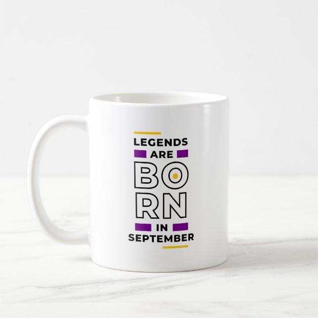 Caneca De Café Legendas estão nasceres em setembro (Esquerda)