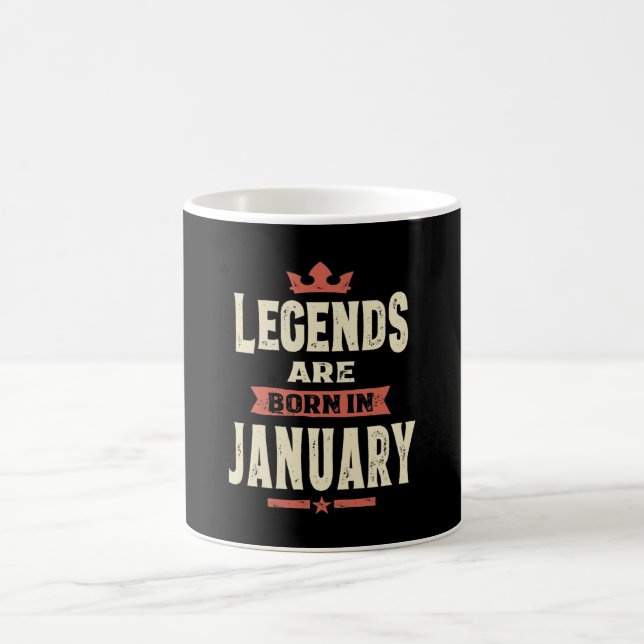 Caneca De Café Legendas são Nasceres em janeiro - aniversário de  (Centro)