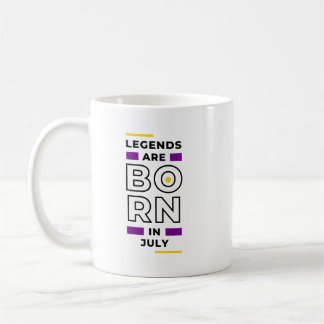 Caneca De Café Legendas são nasceres em julho Coffee Mug