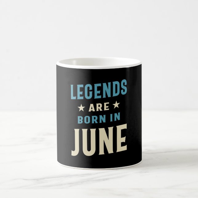 Caneca De Café Legendas são Nasceres em junho - Aniversário de ju (Centro)