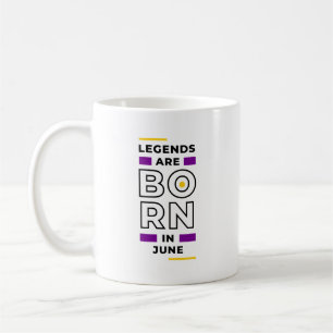 Caneca De Café Legendas são nasceres em junho Coffee Mug