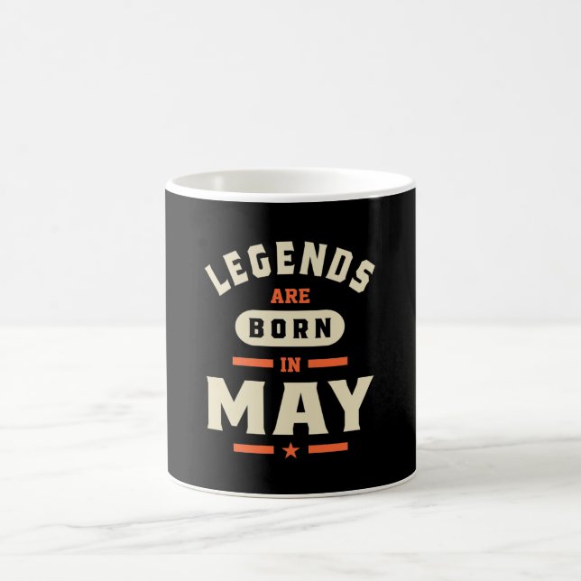 Caneca De Café Legendas são Nasceres em maio - Aniversário de mai (Centro)