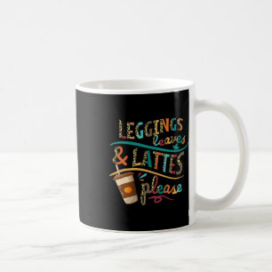 Caneca De Café Leggens Folhas E Latas Por Favor Vintage Pumpkin