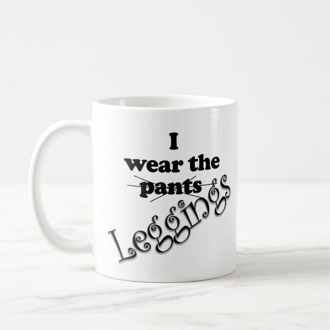 Caneca De Café Legging engraçado Eu Uso as Calças (Esquerda)