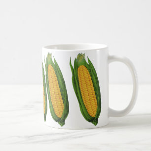 Caneca De Café Legumes de alimentos antigos; Milho amarelo na esp