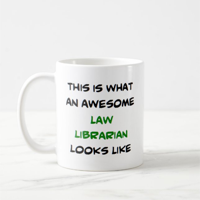 Caneca De Café lei bibliotecária, incrível (Esquerda)