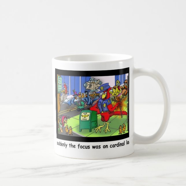 Caneca De Café Lei Cardeal - Donativos de Cartoon de Direito Engr (Direita)