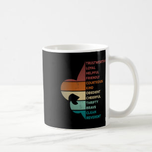 Caneca De Café Lei de Escotismo de Estilo Retro Legal Vintage