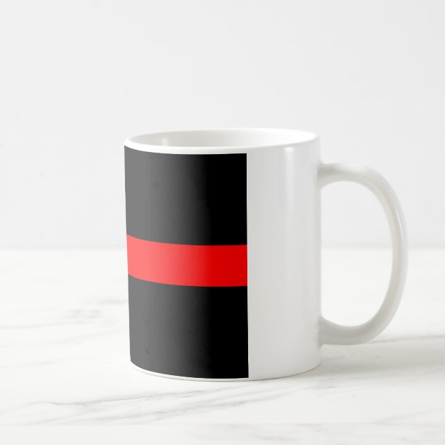Caneca De Café lei policial de linha vermelha fina (Direita)