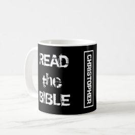 Caneca De Café Leia a Bíblia preto e branco
