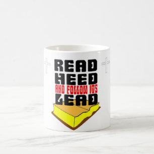 Caneca De Café Leia a bíblia sagrada e siga sua liderança