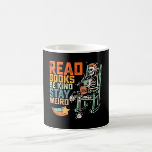 Caneca De Café Leia Os Livros Mantenham Um Esqueleto Estranho