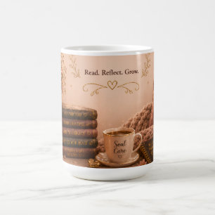 Caneca De Café Leia. Reflita. Cresça.