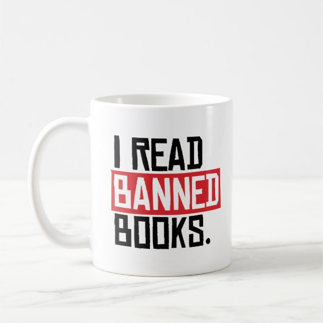 Caneca De Café Leio Livros Banidos (Esquerda)