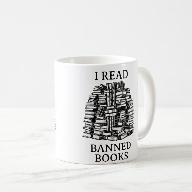 Caneca De Café Leio Livros Banidos (Frente Esquerda)