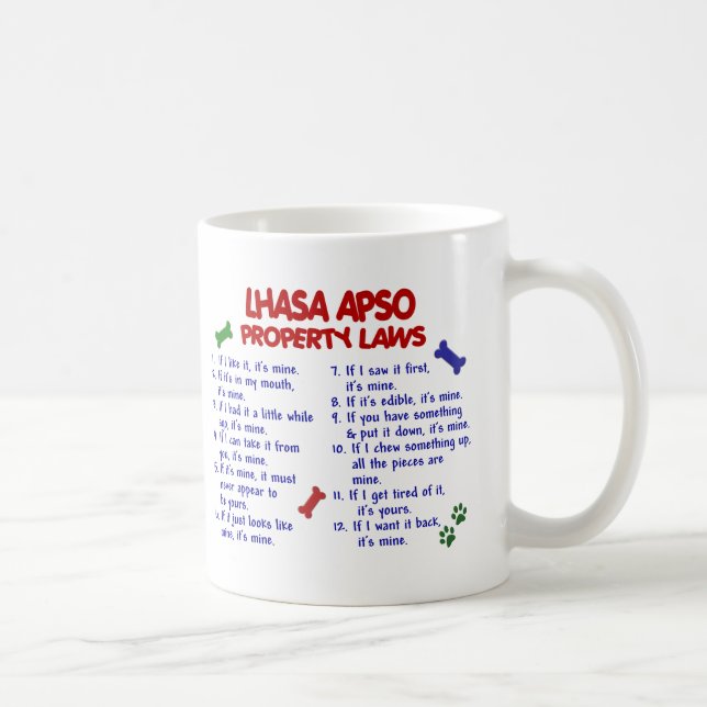Caneca De Café Leis 2 da propriedade de LHASA APSO (Direita)