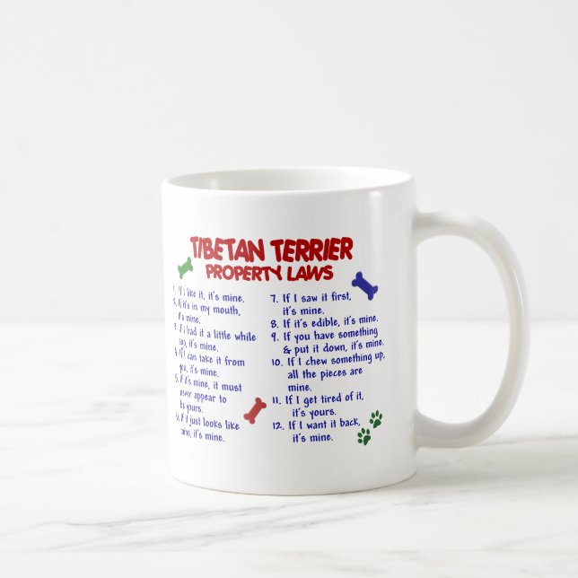 Caneca De Café Leis 2 da propriedade de TERRIER TIBETANO (Direita)