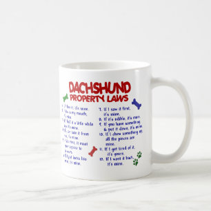 Caneca De Café Leis 2 da propriedade do Dachshund