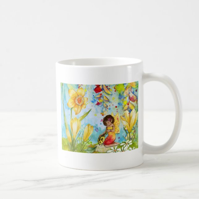 Caneca De Café Leite com ilustração de aquarela (Direita)