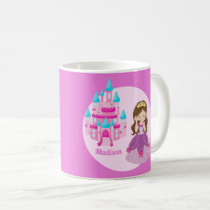 Caneca De Café Leite de Leite de Princesa Forte, Rosa, Cuja Frota