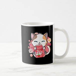 Caneca De Café Leite de Morango Gato Kawaii Anime Neko Gift Girls