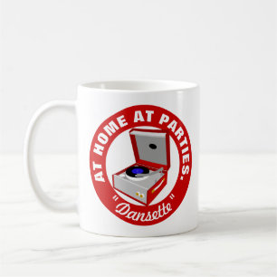 Caneca De Café Leitor de discos Red Retro Dansette