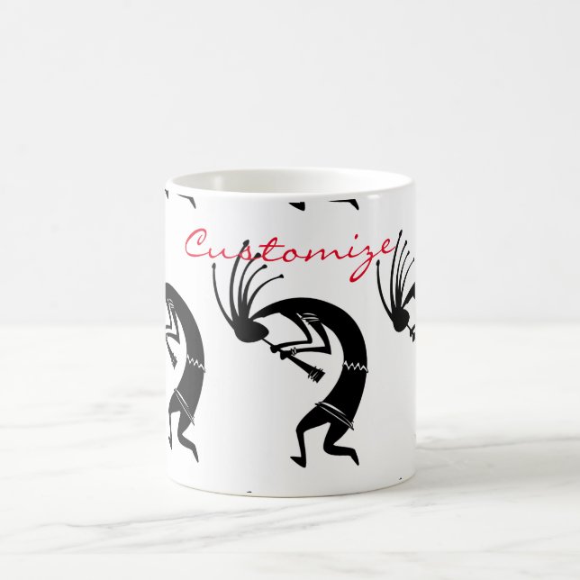 Caneca De Café Leitor de flauta Kokopelli Thunder_Cove (Centro)