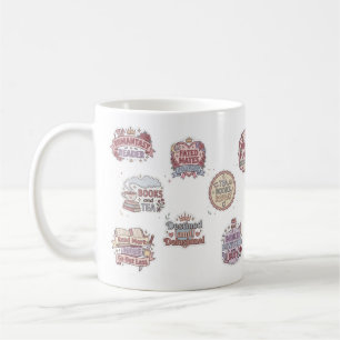 Caneca De Café Leitores de Livros de Romantasia
