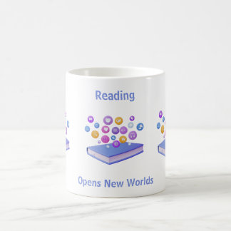 Caneca De Café LEITURA Abre Novos Mundos Texto Personalizado