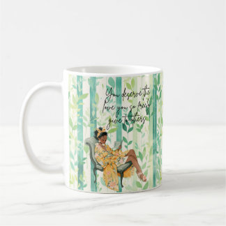 Caneca De Café Leitura Cozy de Menina Negra