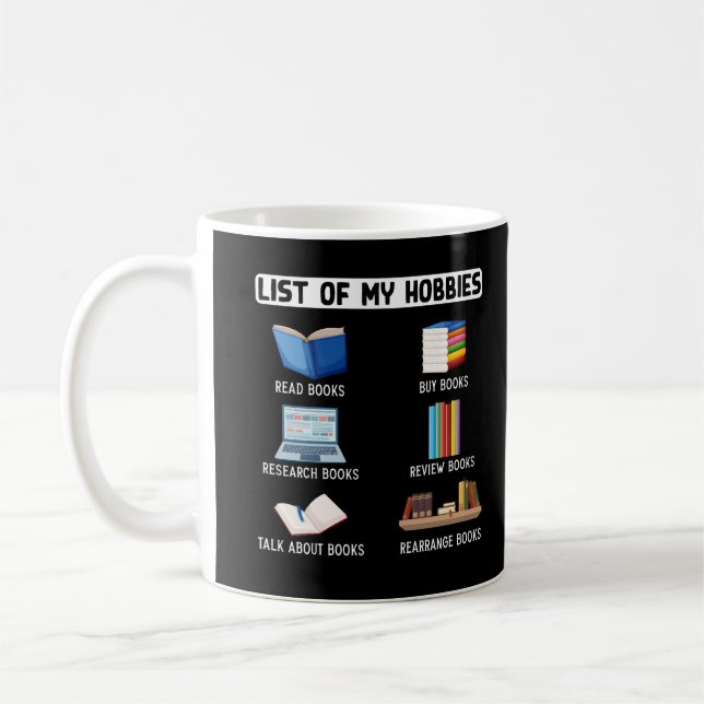 Caneca De Café Leitura de Bookworm Engraçado (Esquerda)