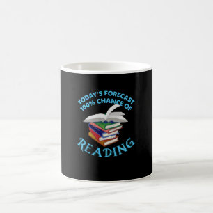 Caneca De Café Leitura Divertida - 100% de Chance de Ler
