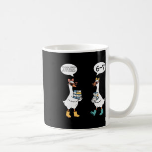 Caneca De Café Leitura Divertida 67 Seis Sete Meme Ganso Professo