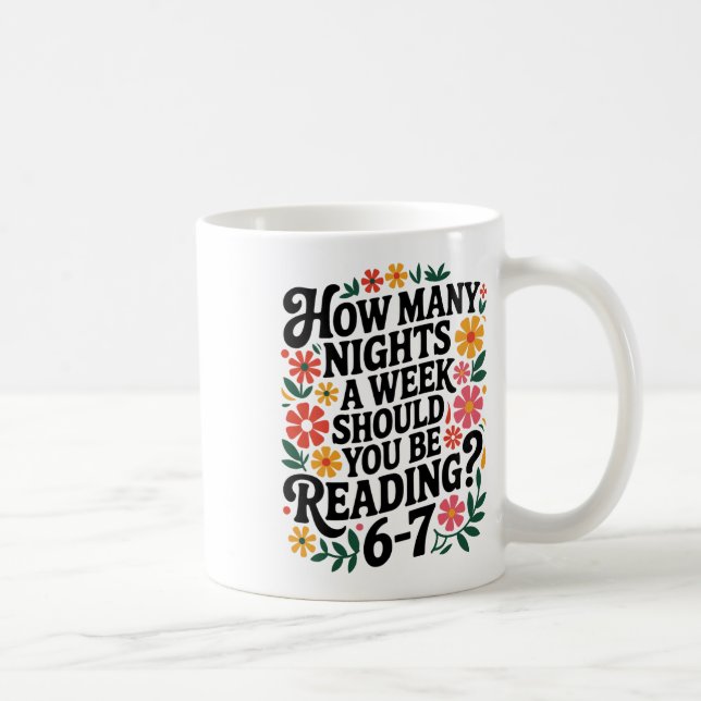 Caneca De Café Leitura Divertida 6 7 Seis Sete Meme Professor de  (Direita)