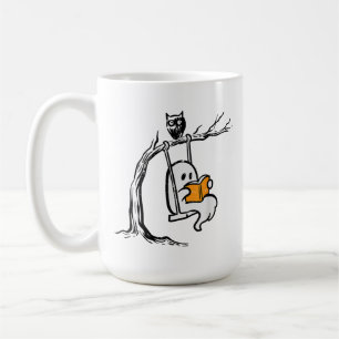 Caneca De Café Leitura do Balanço do Fantasma de Halloween